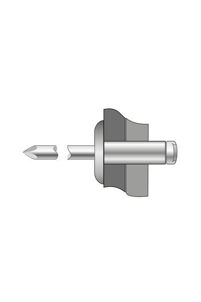 BRALO Set of 200 x Pop Rivets Flat Head Aluminum Steel-4.8 x 18