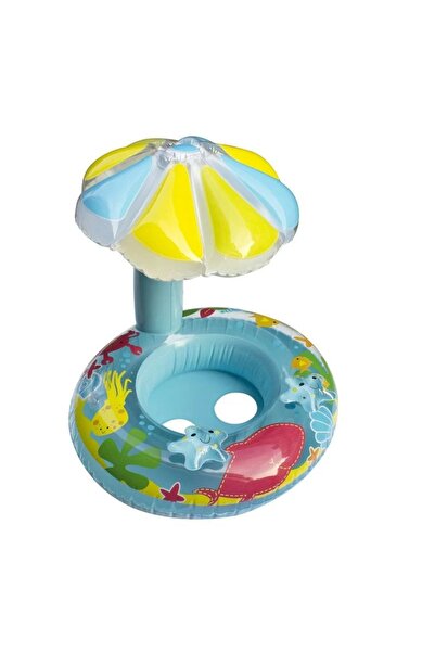 TodayShop Colac de înot pentru copii, cu parasolar în formă de ciupercă - Pro...