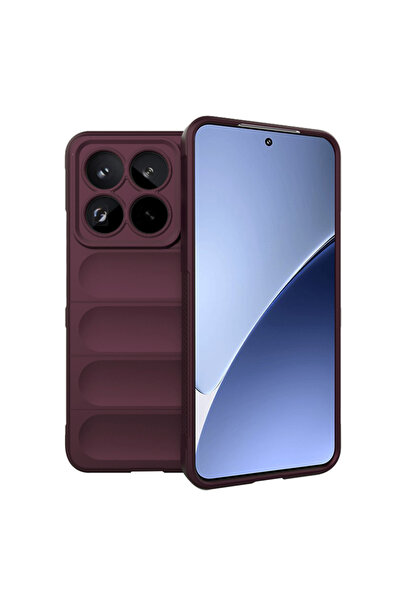 Techsuit Калъф за Xiaomi 15 Pro, Магически щит, удароустойчива защита, бордо