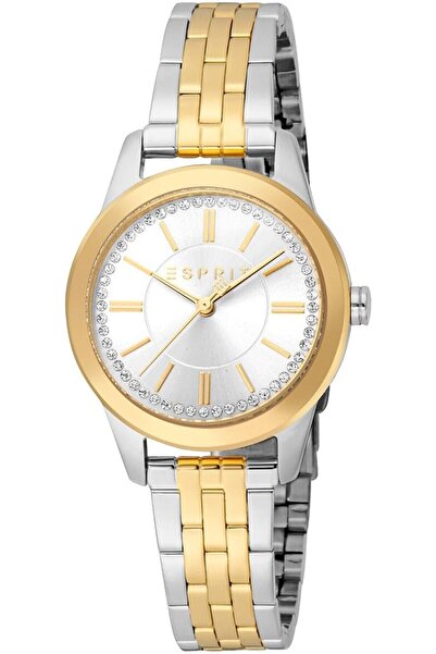 Esprit ساعة كور 30 ملم للنساء - ES1L370M0095، بلونين فضي وذهبي