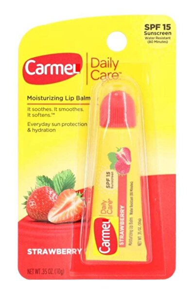 Carmel Daily Care Strawberry Lip Balm SPF 15 10G – 1 Tube Moisturizing & Sun ...