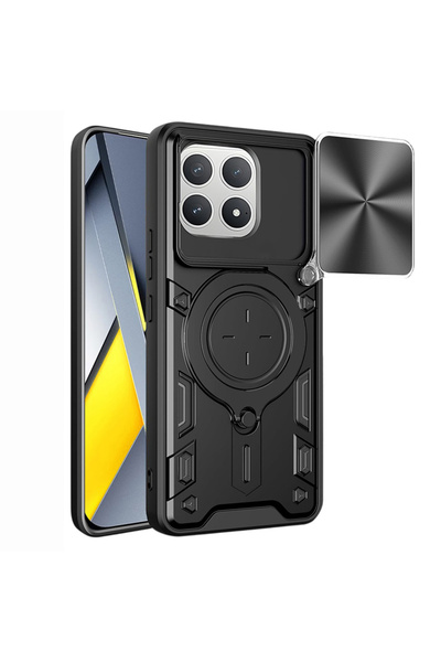 Techsuit Husa pentru Xiaomi Poco F8 Pro, CamGuard Pro, protectie antisoc, negru