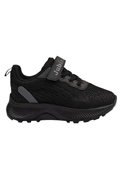 Celira Jbk Black Rubber Velcro Mesh Children's Sports Shoes 002