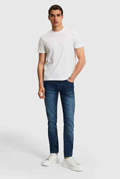 U.S. Polo Assn. Erkek Slim Fit Mavi Jean Pantolon 50321503-DN0022