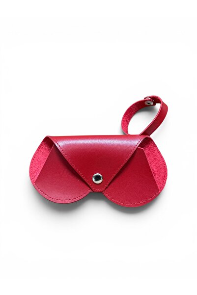 Mia Belt Hangable Glasses Case Heart Model White Color Faux Leather Bag Charm