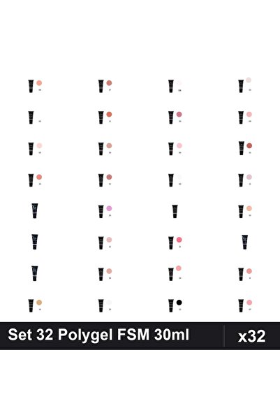 FSM Set 32 Polygel 30ml - Nr.08, Nr.27, Nr.04, Nr.32, Nr.03, Nr.13, Nr.20, Nr...
