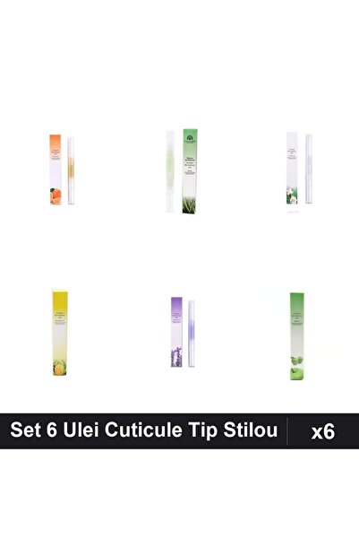 NAİLS Set 6 Ulei Cuticule Tip Stilou - Orange, Aloe Vera, Lily, Ananas, Lavan...
