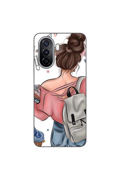 OEM Husa compatibila cu Huawei Nova Y70 Silicon Gel Tpu Model Girl Fashion Sc...