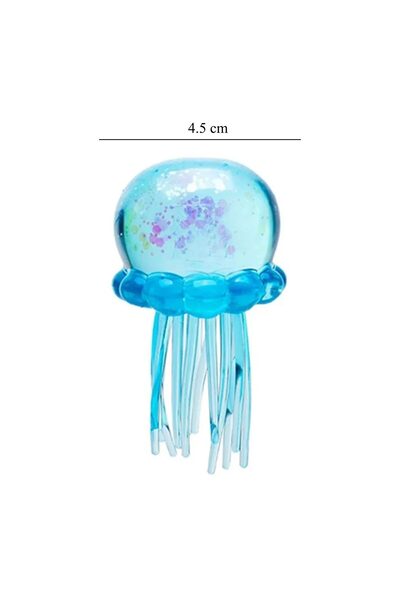ePandamel Jucarie Squishy Dumpling in Forma de Meduza, Model Jelly Translucid, Antistres Senzoriala