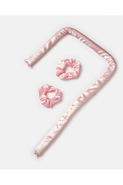 REDTAG Women Pink Hair Curling Stick And Scrunchie Hair Dressing Set (3 Piece)