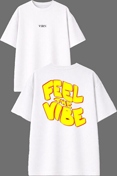 VSRN Feel The Boy dizajn, prednja i zadnja strana sa printom, bela oversize m...