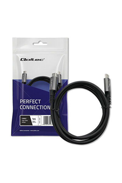 Qoltec 50669 Cablu USB4 Ultra rapid USB-C PD 240W Thunderbolt 3/4 4K 40Gb/s 1...