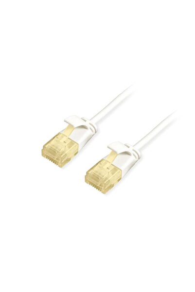 EQUIP Cablu Patch Cat6A SlimFlex U/UTP 0.50m alb LSZH 2xRJ45 în pungă de plastic
