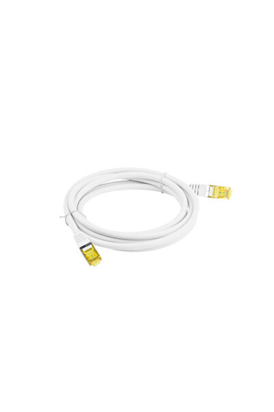 Lanberg Patchcord S/FTP kat.6A 1m LSZH CU fluke passed bia≈Çy