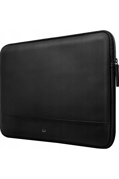 Laut PRESTIGE Husă neagră din piele ecologică pentru Macbook 13"/14"