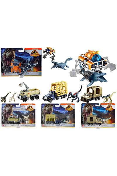 Mattel Games Matchbox Jurassic World Transporter cu Terizinozaur