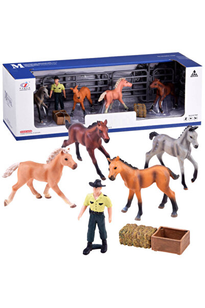 Jokomisiada SERIA ANIMAL FARMA Set cai din curte Figurine + accesorii ZA2993