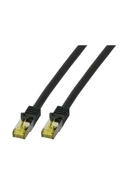 EFB Cordon de patch RJ45 S/FTP Cat.6A LSZH Cat.7 Rohk. 15.00m negru