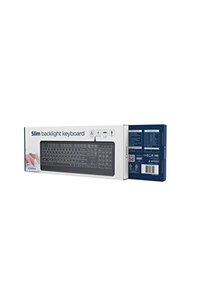 Gembird Klaviat≈´ra Slim Backlight USB-A+C RU 8716309137102 KB-UML-04-CYRL (8...
