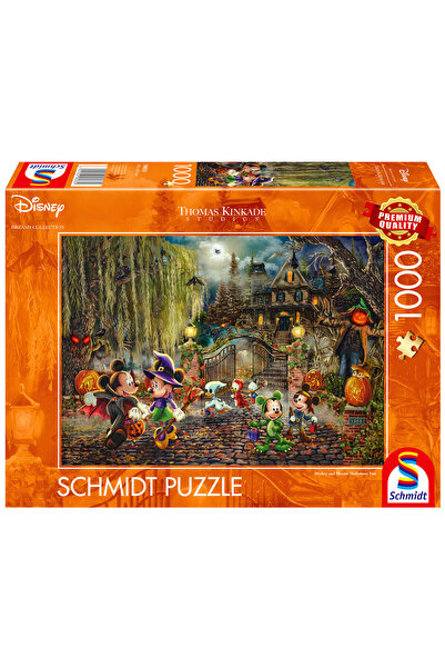 Schmidt Spiele Puzzle PQ 1000 Mickey și Minnie de Halloween G3
