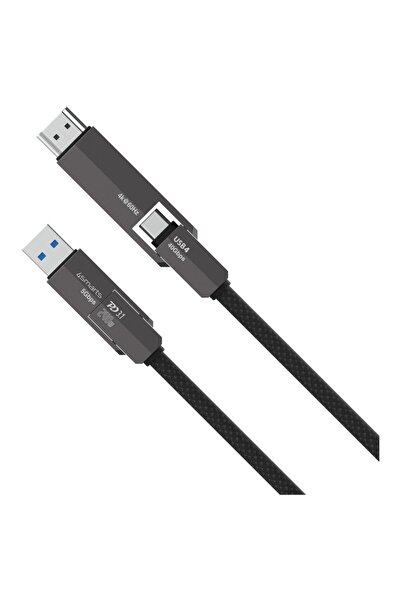 4smarts Cablu ComboCord USB4 HDMI 240W 1.5m negru