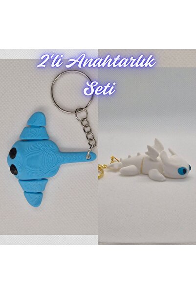 3DAtölyeMaker Light Blue Flexible Stingray and White How to Train Your Dragon...