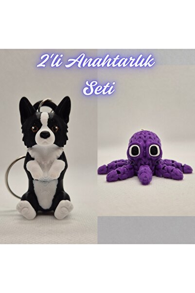 3DAtölyeMaker Black Border Flexible Dog Pattern and Purple Knitted Pattern Oc...