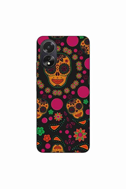 OEM Husa compatibila cu Oppo A18 4G Silicon Gel Tpu Model Halloween Floral Cr...