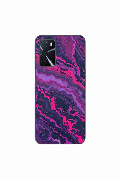 OEM Husa compatibila cu Oppo A16 Silicon Gel Tpu Model Midnight Rose Marble