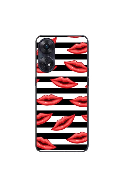 OEM Husa compatibila cu Oppo Reno8 T 4G Silicon Gel Tpu Model Striped Kisses