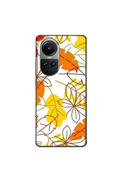 OEM Husa compatibila cu Oppo Reno10 5G Silicon Gel Tpu Model Autumn Vivid Leaves