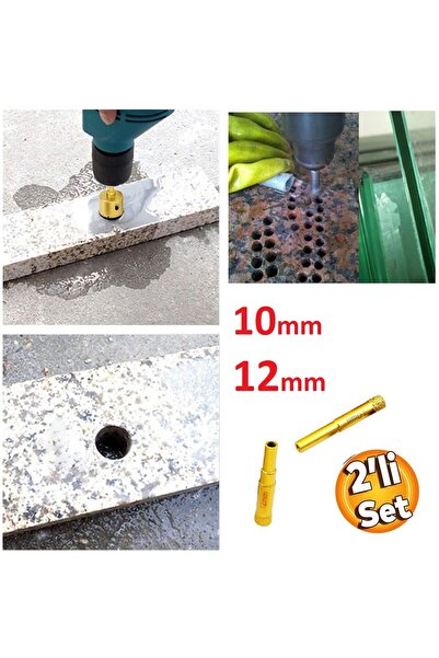 Depolife Mermer Seramik Cam Granit Delme 10mm - 12mm Panç Seti Elmas Kaplama ...