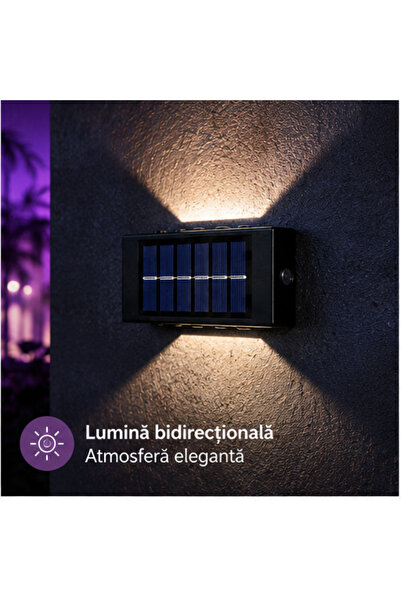 OEM SET 8 LAMPI BIDIRECTIONALE, 15CM, 10 LED-URI (RO-V08)