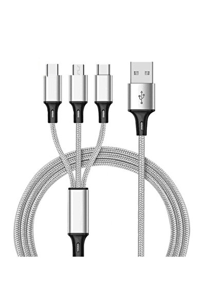 Choice21 3m usb cable 3 in 1 cable 3 In 1 Charging Cable USB Type C Charger C...