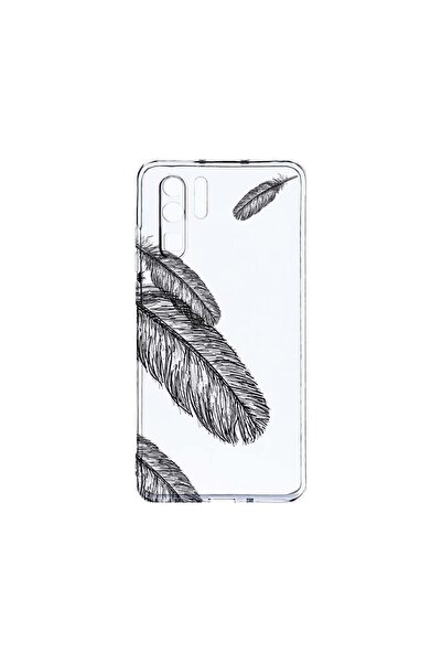 bestcase Διαφανής Θήκη Σιλικόνης 2MM, Συμβατή με Huawei P30 Pro, Feathers BW,...
