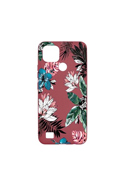 bestcase Θήκη σιλικόνης, Συμβατή με Realme C21, Παστέλ χρώματα - Λουλούδια, α...