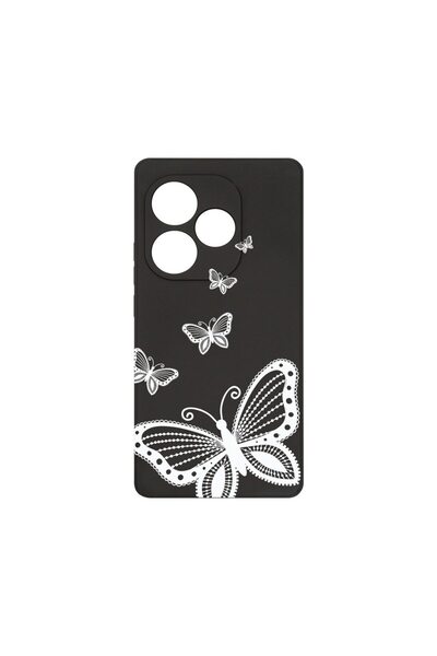 bestcase Husă Premium din Silicon, Compatibilă cu Realme GT 6, Butterfly, Sub...