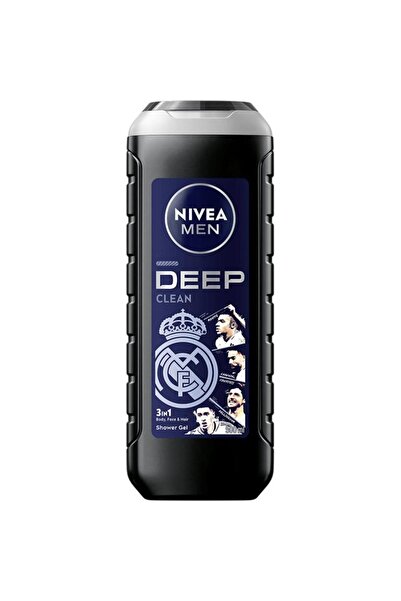 NIVEA Set 2 x Gel Dus Men Deep Clean Real Madrid, 500 ml