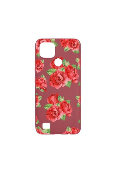bestcase Silicone Case, Compatible with Realme C21, Rose, Wear-resistant, PG 97