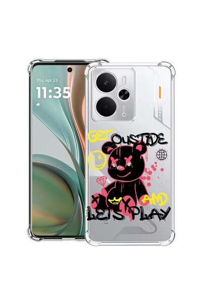 bestcase Husă Antișoc Compatibilă cu Poco M7 Pro 5G, cu Design Ursuleț de Plu...