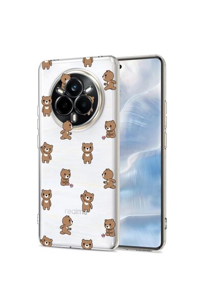 bestcase Калъф за Realme 14 Pro 5G, BestCase™ Прозрачен силикон 2ММ, Десен с ...