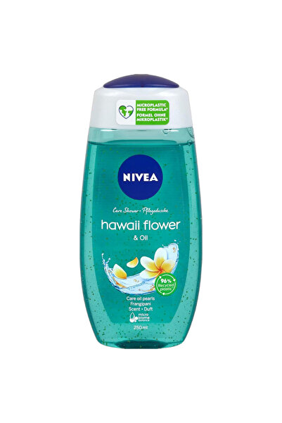 NIVEA Set of 4 x Oil & Hawaii Flower Shower Gel, 250 ml