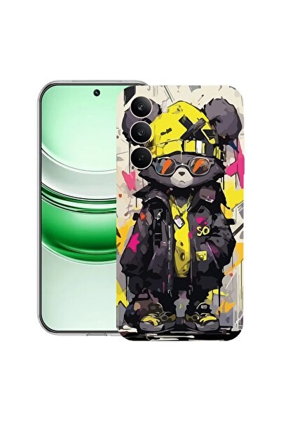 bestcase Husă transparentă din silicon pentru Realme C71, Ursuleț de pluș în ...