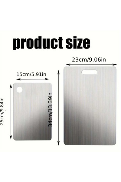 Choice 2PCS 2pcs Stainless Steel Cutting Board Set - Heavy Duty Non-Slip for ...