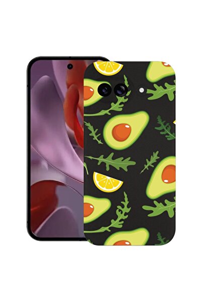 bestcase Калъф за Google Pixel 9a, Авокадо, Тънък силиконов 0.8ММ, Удароустой...