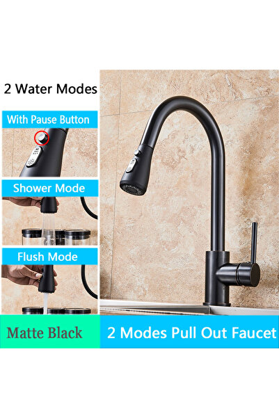 Choice Black A Rozin Black Kitchen Faucet Single Hole Pull Out Spout Kitchen ...