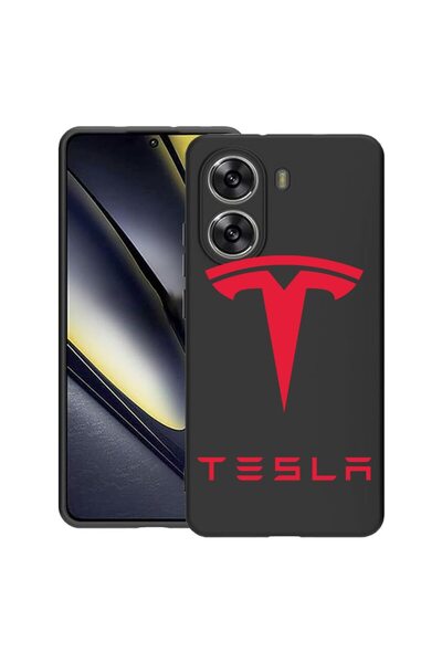 bestcase Калъф за Poco X7 Pro 5G, Tesla Red, Тънък силиконов 0.8ММ, Удароусто...