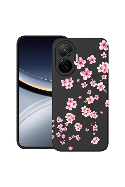 bestcase Θήκη για Poco F7 με σχέδιο ιαπωνικής κερασιάς, TPU ματ εξαιρετικά λε...