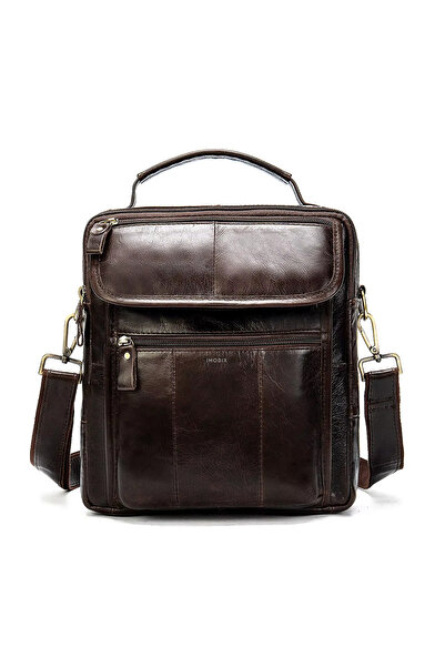 IMODIX Geanta Barbati Din Piele Naturala, IMODIX®, Design Retro Business, Com...