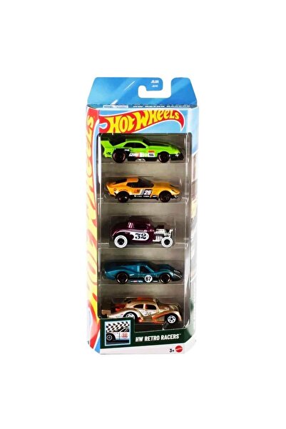 HOT WHEELS 5'li Araba Seti - Jbj86 Hw Retro Racers